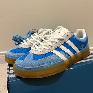 New Adidas Bad Bunny San Juan Blue and White Sneakers with Gum Sole